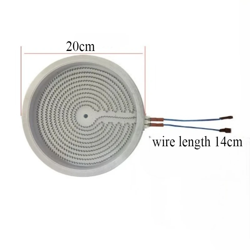 1PC 2000W 20cm stove radiant heating element for Electric ceramic Stove heating plate Ceramic cooktop hotplate replacement