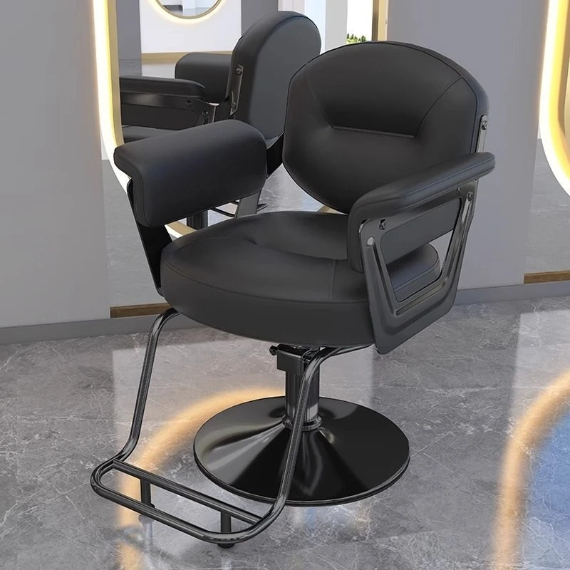 light luxury high-end barber chair aesthetic design rotatable lift hair cutting chair perm sillas de manicurista salon furniture