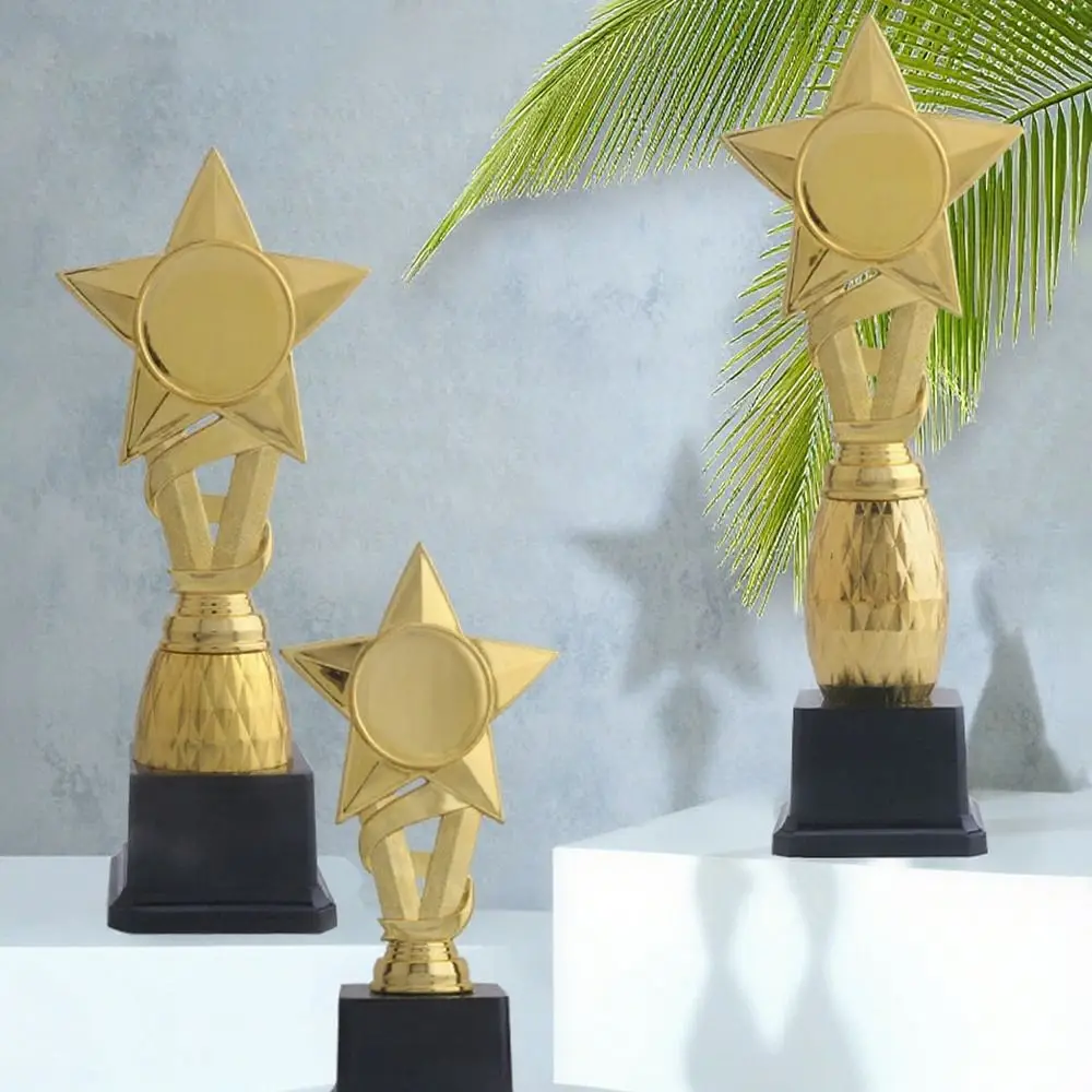 

20/24,5/28,5 см трофей игрушки-непоседа пентаграмма звезда пластиковый трофей объемные трофеи золотая медаль прочный материал