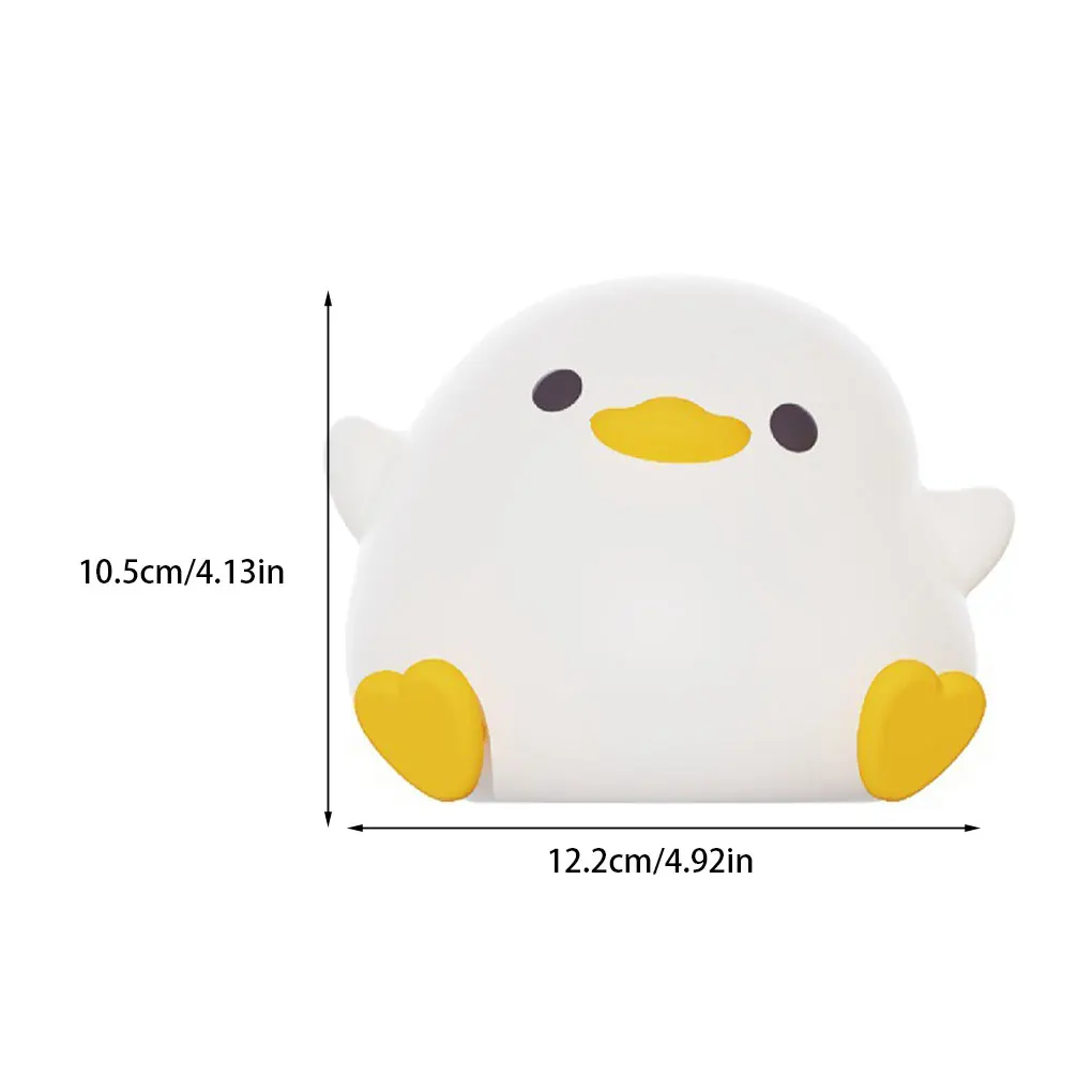 Duck Silicone LED Light for Kid, Cabeceira USB, Touch Sensor, Aniversário, Kid