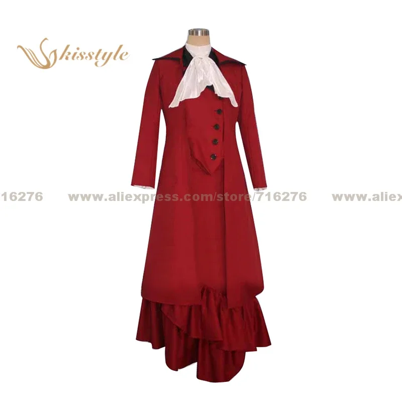 

Kisstyle модный черный дворецкий Мадам красная униформа красная одежда косплей костюм весь комплект