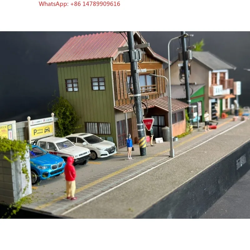 1/64 Scale Japanese Miniature Scene 30x20x15 Custom Diorama Base for Model Car Display