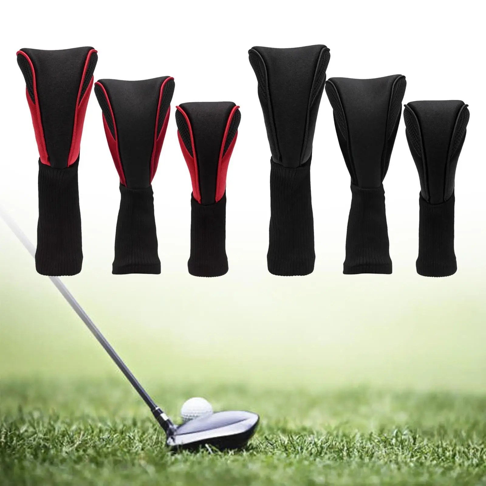 3 stks Golf Club Head Covers Slijtvaste Golf Hybrid Head Cover Dikke Golf Houten Headcovers voor Mannen Vrouwen Golf Training benodigdheden