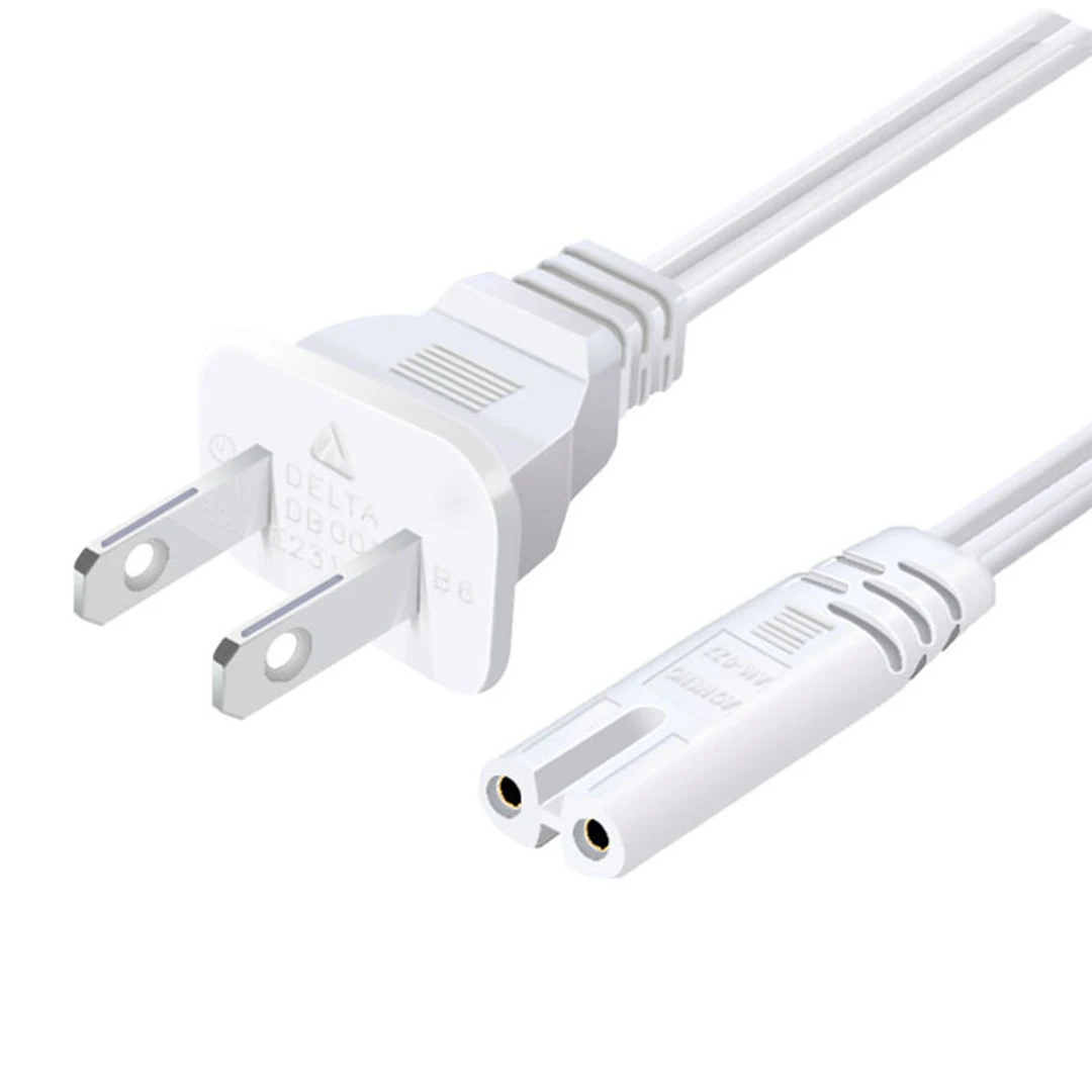 US plug18AWG two core eight tail plug power cord suitable for PS4/desk lamp/speaker/LCD display/printer equipment