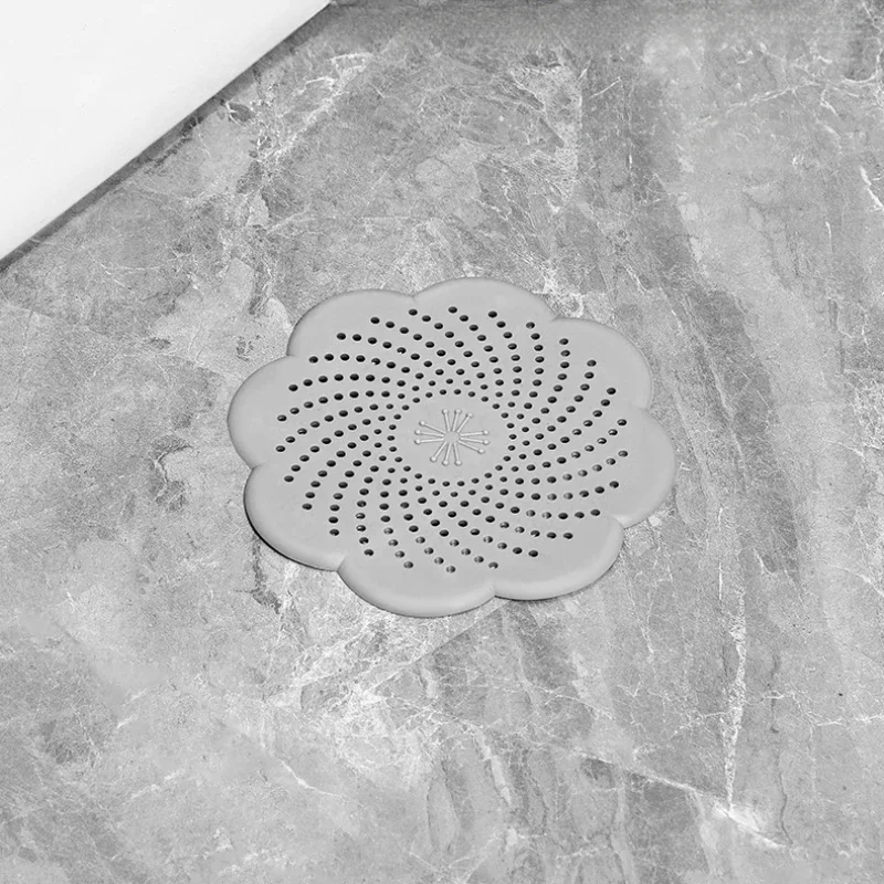 Shower Hair Catcher Strainer, Floor Drain Cover Silicone Hair Stopper with Suction Cup Mesh for Bathroom Bathtub Kitchen Sink
