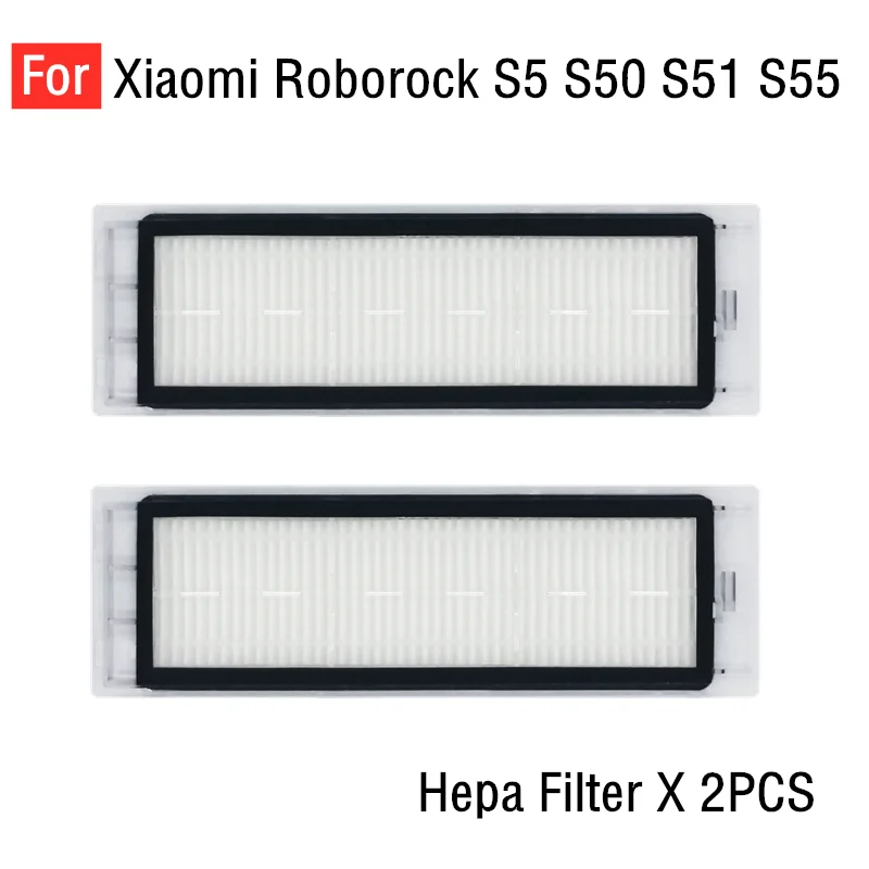 Hepa Filter For Xiaomi Roborock S5 S50 S51 S55 S6 S5 Max S6 MaxV S6 Pure Replacement Vacuum Sweeper Washable Filter Spare Part