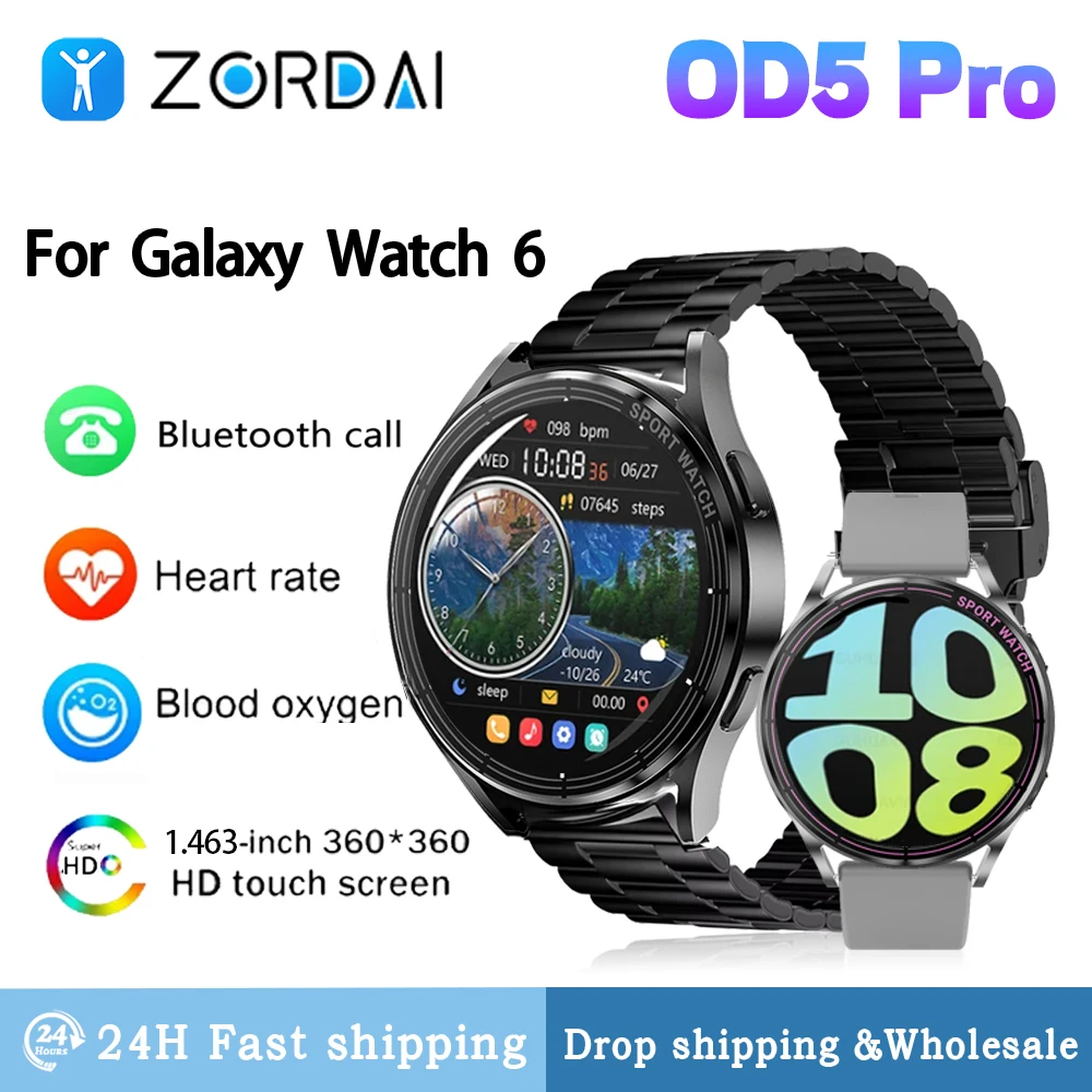 

Zordai 2024 Смарт-часы для Samsung Galaxy Watch 6 дюймов