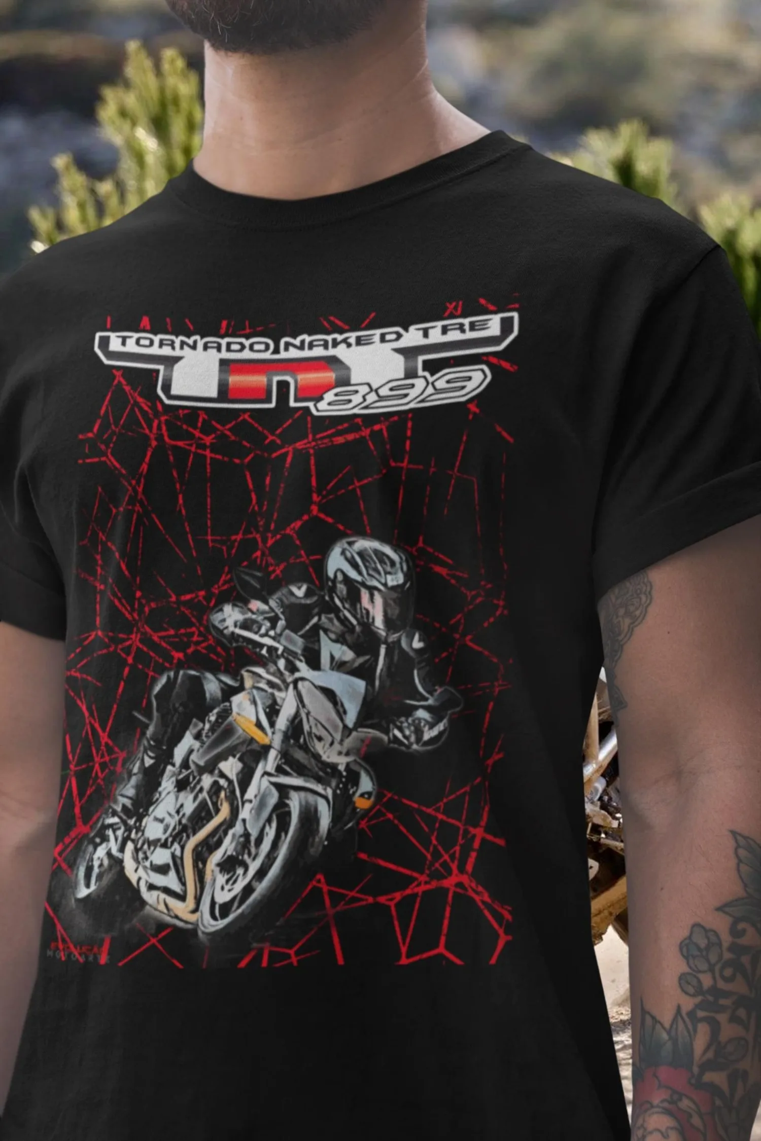 

447@EY B.enelli TNT 899 T Shirt Tornado Naked Tre Motorcycle Tee Italian Streetfighter Rider Graphic Top For B.enelli Fans Exoti