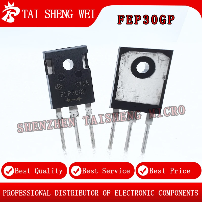 5PCS Brand New Original FEP30GP Fast Recovery/High Efficiency Diode FEP30GP-E3/45 FEP30G TO-247 MOS FET 400V 30A