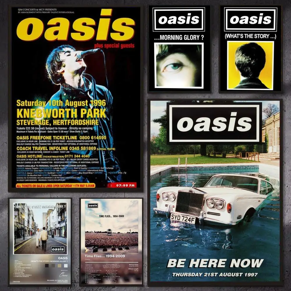 Alternative Rock O-Oasis Poster PP Wall Art Prints Poster for Dorm Room Apartment Home Office Room Decor Gift Waterproof