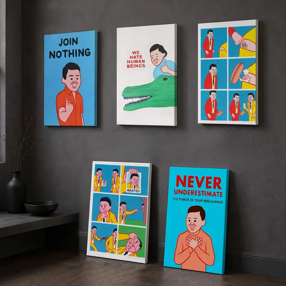 J-Joan Cornella Zonzo Comics Art Framed Wall Painting Modern Framed Canvas Wall Art Print Home Decoration Poster Living Room