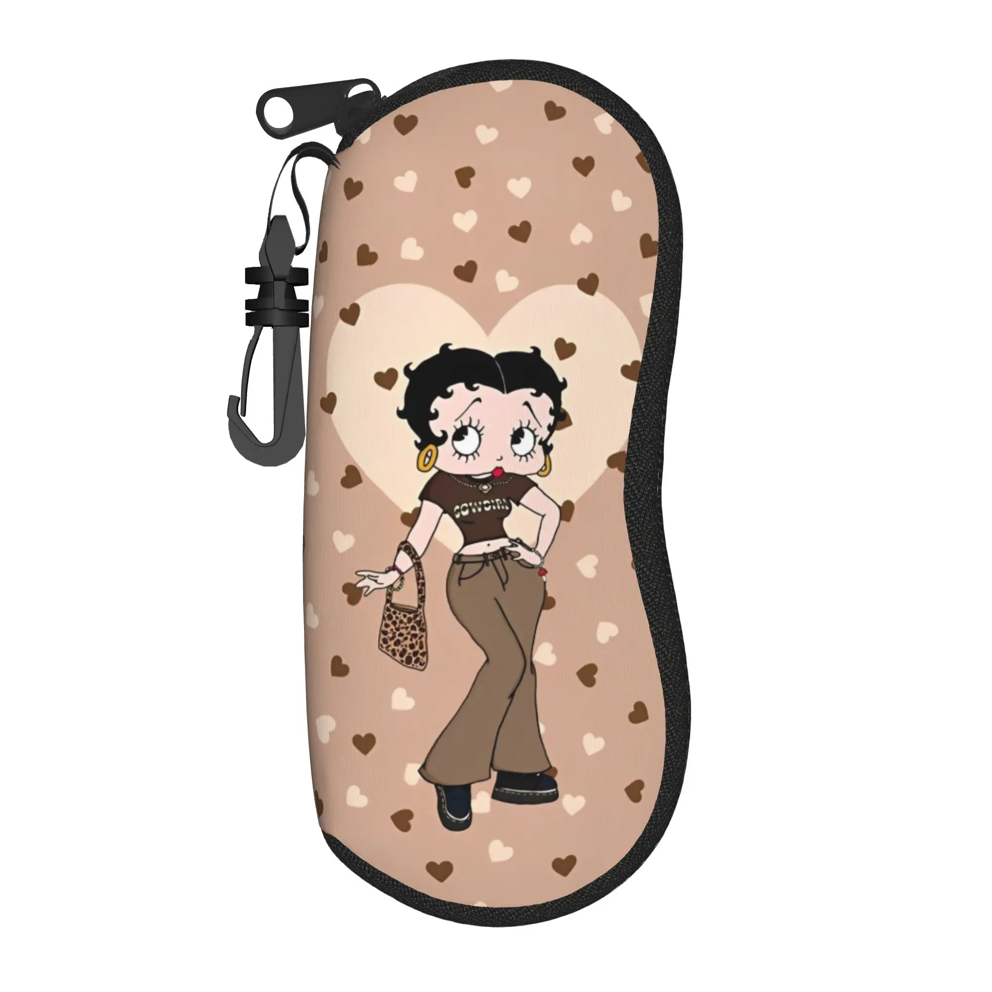 B-Bettyes Boopes Glasses Case Men Women Student Zipper  Glasses Storage Box Protector Glasses Box