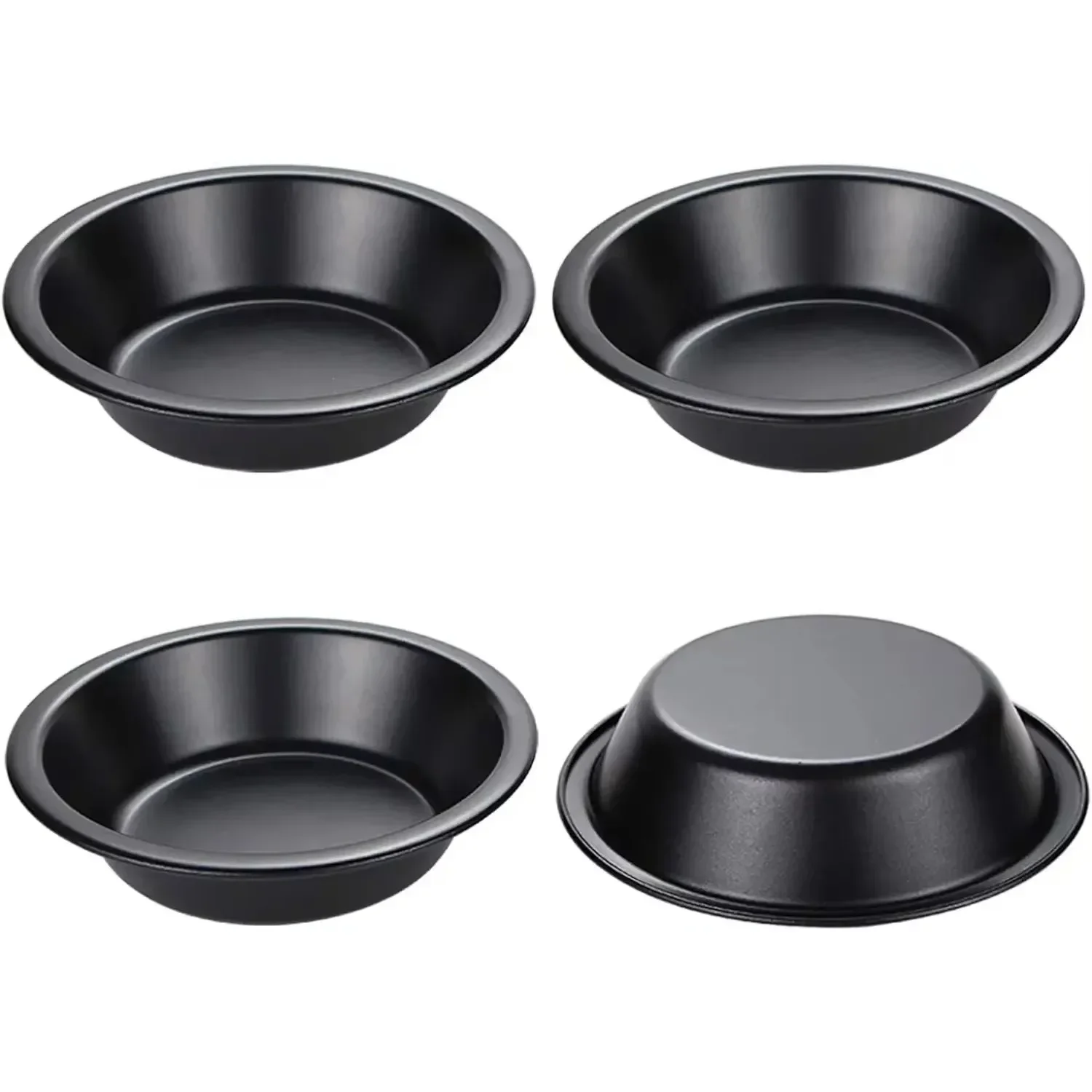 Mini teglie per torte lattine per torte da 5 pollici, confezione da 4 utensili da forno rotondi antiaderenti per pane e carne per forno e cottura istantanea