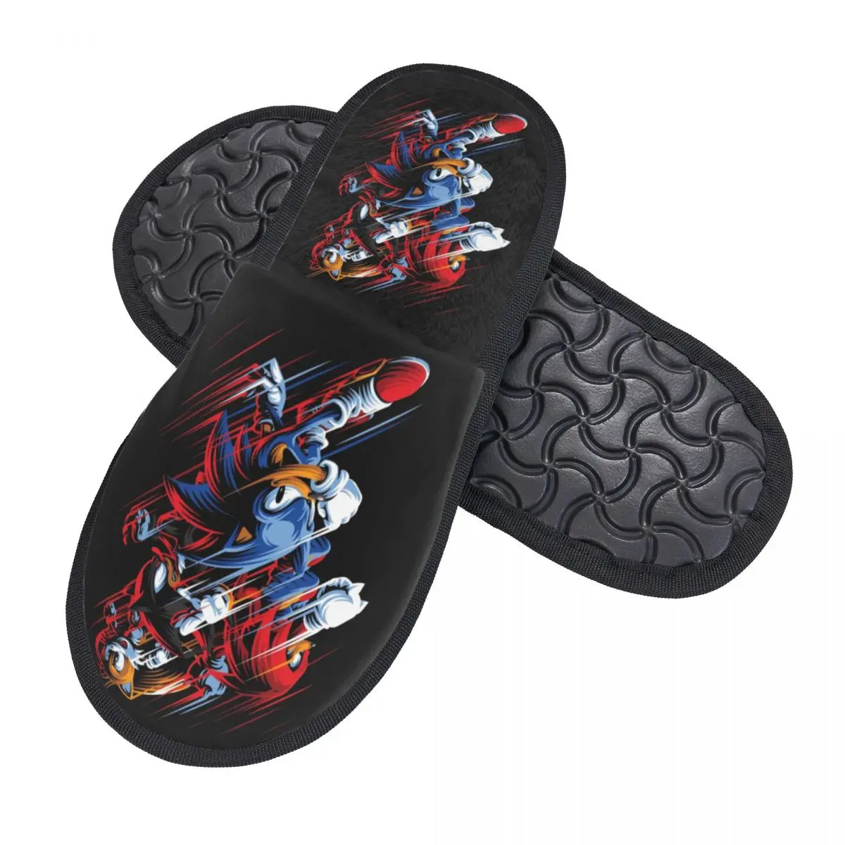 Custom Soniced Comfort Scuff With Memory Foam Slippers Women Hedgehog Game Hotel House Shoes