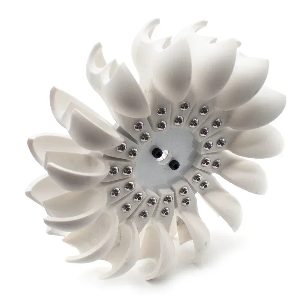 Pelton Impeller Impact Water Wheel Bucket Disk DIY Hydro Generator efficiency