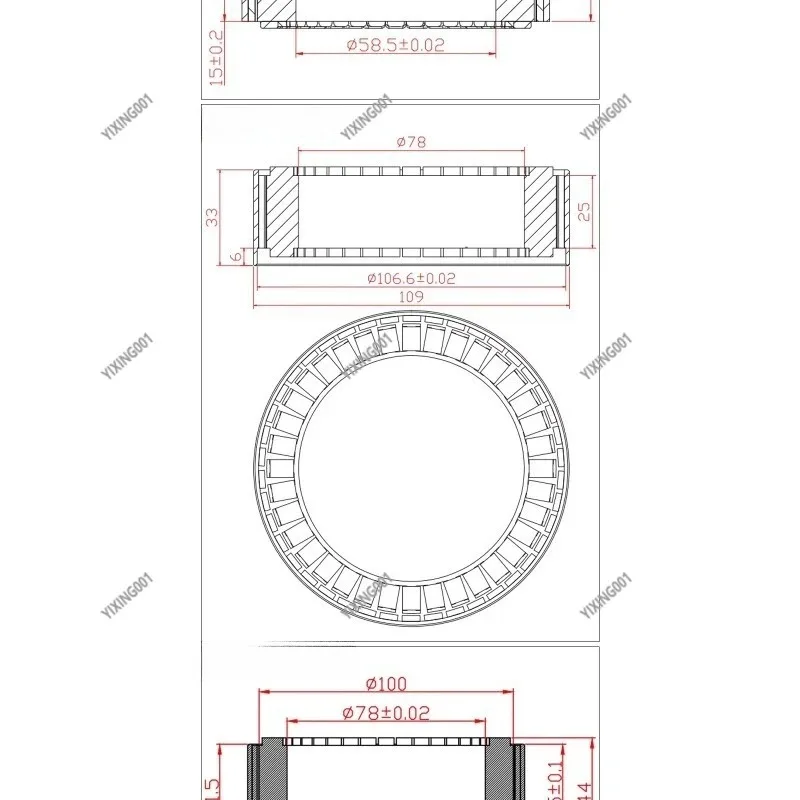 Large Diameter Ultra-thin 8110 External Rotor Frameless Torque Motor for Robot Joint Drive - Simulation Module