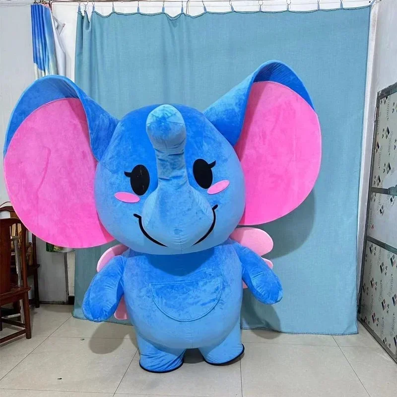 Disfraz de mascota de elefante inflable gigante, para adultos, que se puede usar para caminar, ideal para Halloween, Navidad, carnavales y fiestas de disfraces.