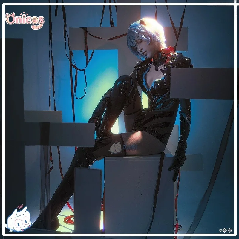 

EVA Rei Ayanami‌ Cosplay Costume Figure Ver. PU Leather Plugsuit Tight Bodysuit Full Set Halloween Carnival Party Suit Onicos