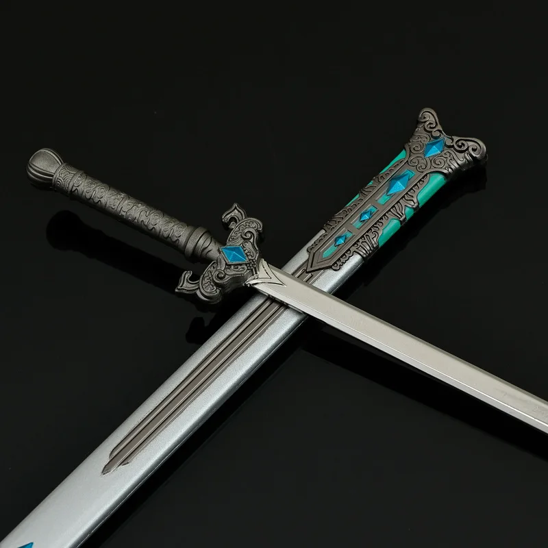 22cm/8.66in Fox Spirit Matchmaker:First Snow Sword  Anime Peripheral Metal Sheathed Craft Toy Sword Desktop Display Gift Boy Toy