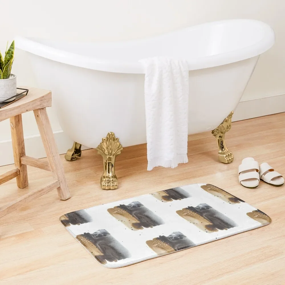 

Abstract brown & black design Bath Mat Absorbent Rug Bathroom Floor Bathroom Rug Mat