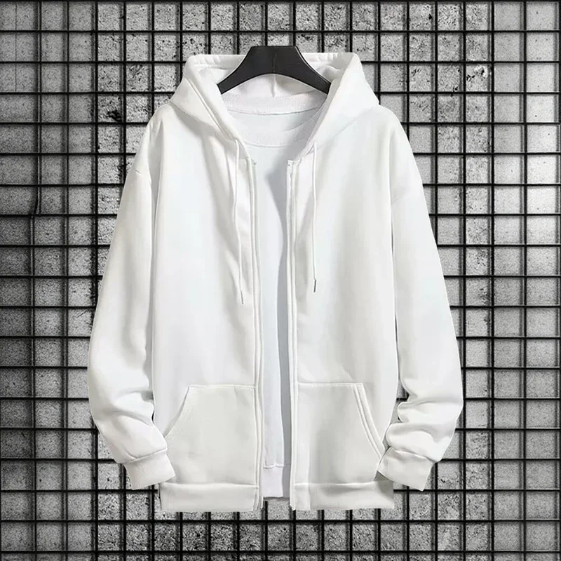 2026 New Arrival Men's Zipper Hoodie Sweatpants 2 Piece Set High Quality Hooded Long Sleeve Sweatshirt Autumn Winter Tracksuit