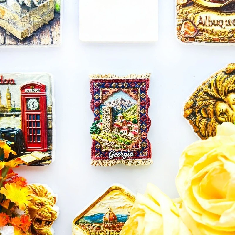 Georgia Castle Fridge Magnet - Majestic 3D Hilltop Fortress Souvenir Unique Caucasus Gift for Travel & Historic Home Decor