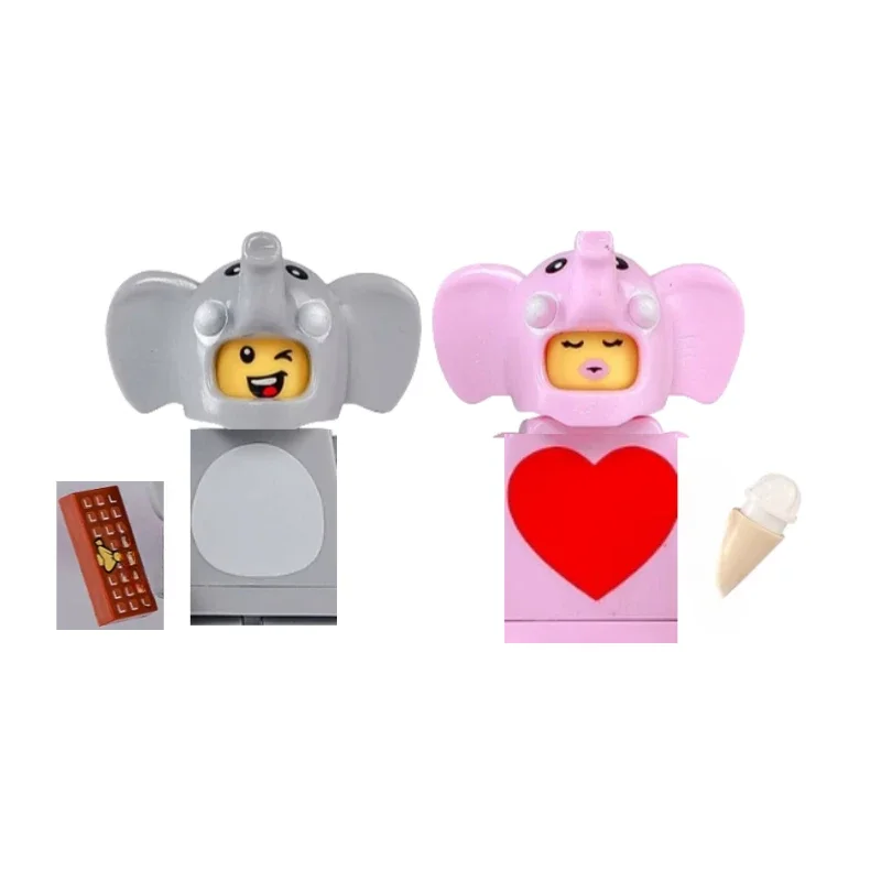 

MOC Building Blocks Elephant Couple Model Ornaments Children's Educational DIY Toys for Boys Holiday Gift Hobby Collection