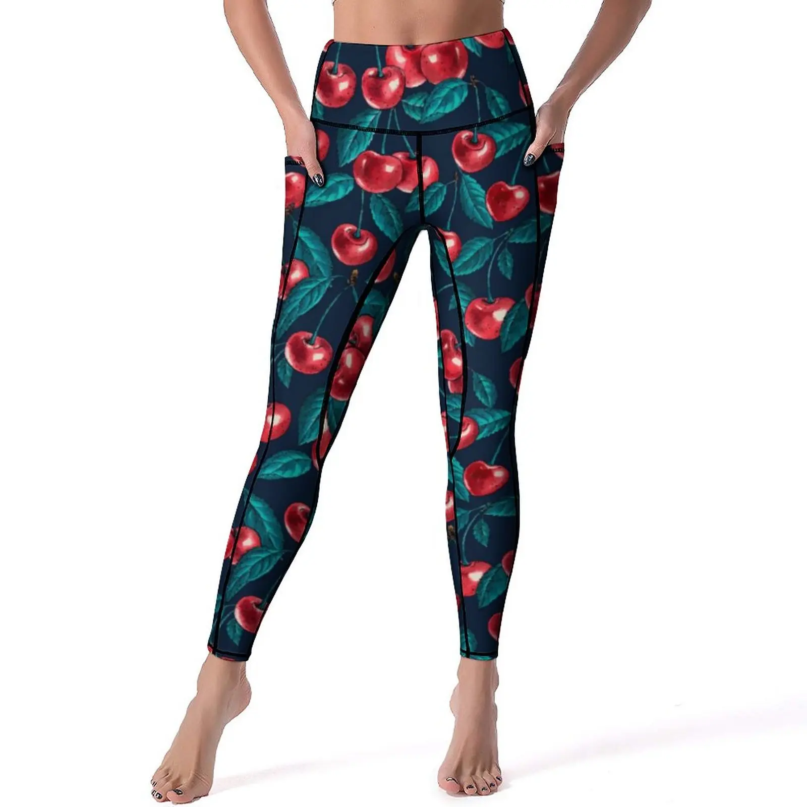 Leggings de fitness College de fruits rouges, collants de sport moulants, collants de yoga personnalisés sexy, pantalons de yoga mignons, cadeau non commandé