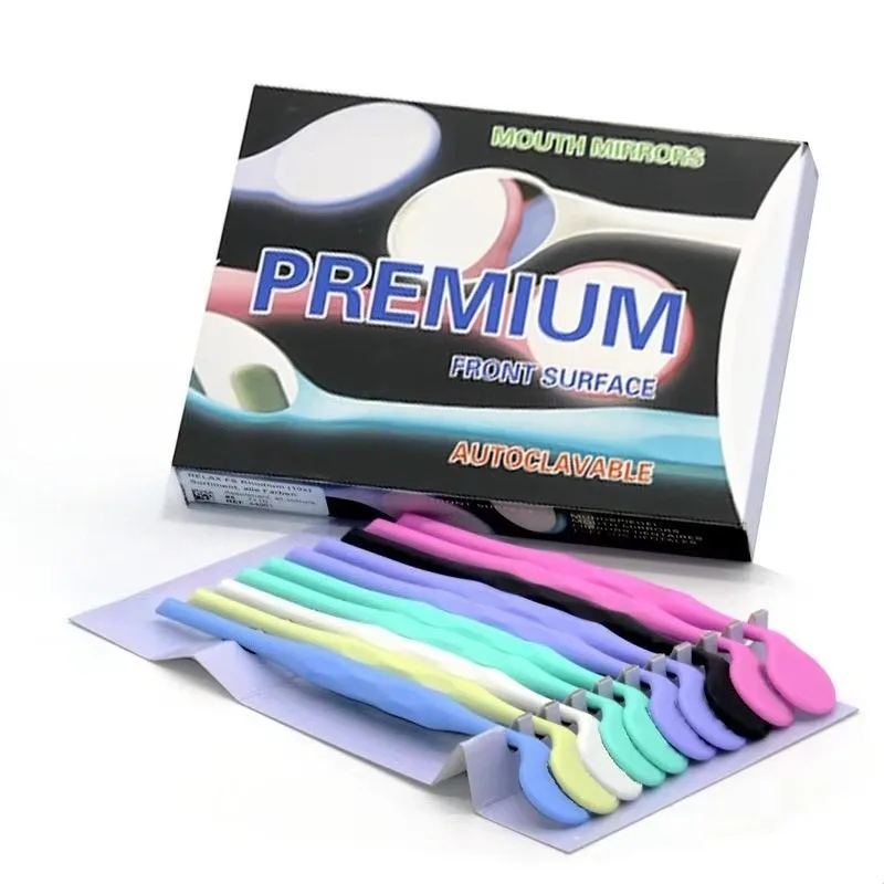 10pcs/box Single/Double-sided Heat-resistant Disposable Mouth Mirror with Hygienic Design Ideal for Lab Oral Checks. Best Tool
