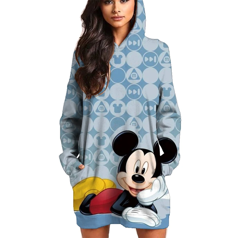 Disney Mickey Minnie Mouse 3D Hoodie Sweatshirts Men Women Fashion Casual Cool Pullover Boys Girls Harajuku Hoodie dress