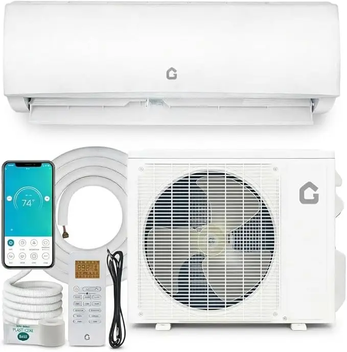 7000 BTU Mini Split Air Conditioner & Heat Pump, 230V WiFi Smart Ductless Inverter System for 1250 Sq.ft., Energy Efficient R32 AC with Pro Installation Kit