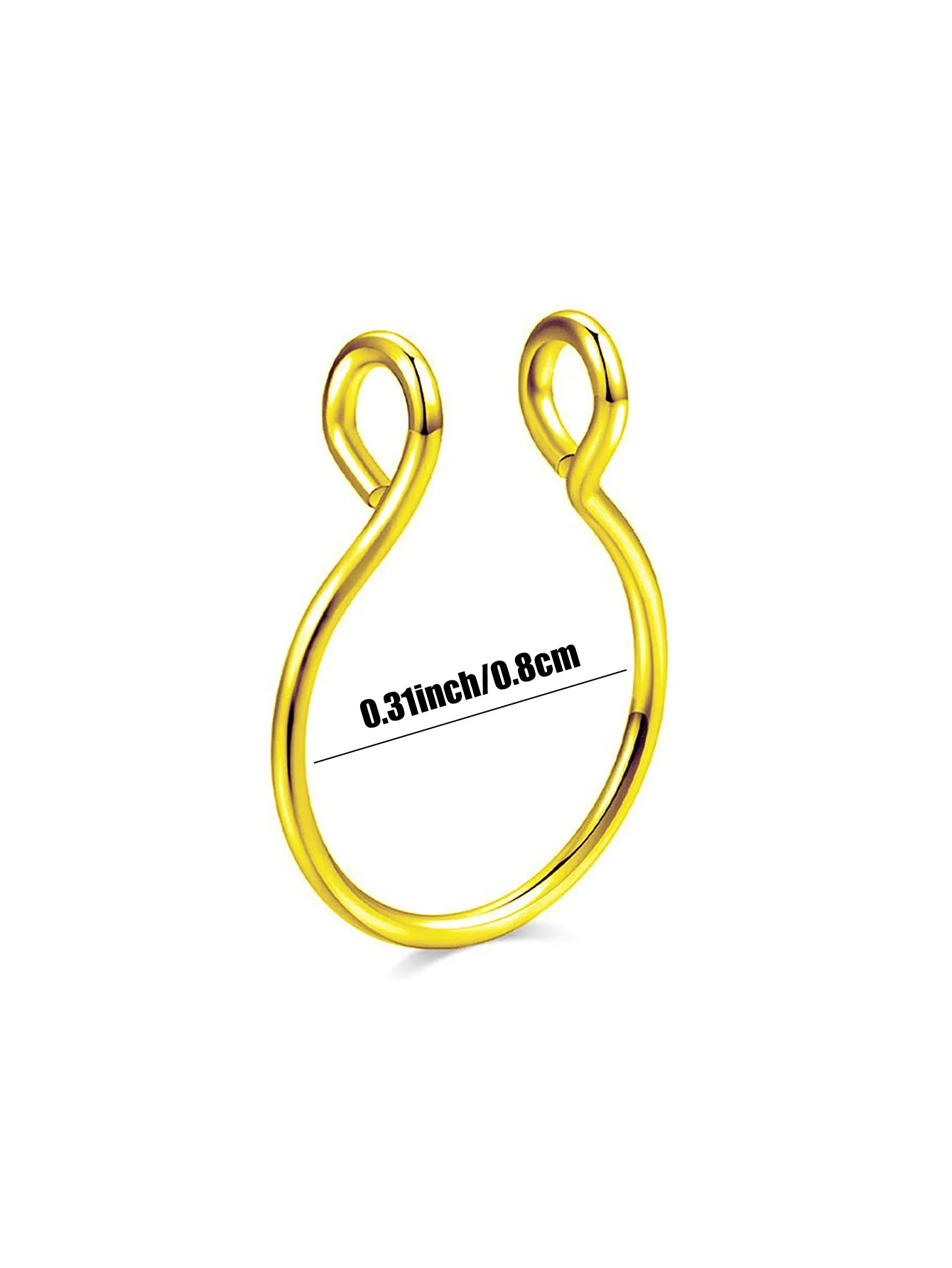 3Pcs Non-Piercing Nose Ring Set for Women, Nose Studs, Nose Clips, Nose Septum Jewelry, Daily Party Non-Piercing Rings