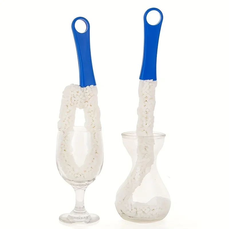 Sobering Brush for Water Pipe, Red Wine Glass Brush for Any Curved, Goblet Brush, Cleaning Brush