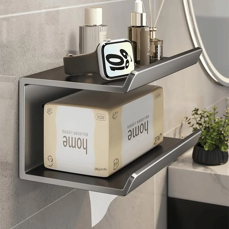 

1pc Aluminum Paper Towel Holder - Wall-Mounted/Under Cabinet Paper Towel Rack, Heavy-Duty Rustproof Design for Kitchen, Bathroom