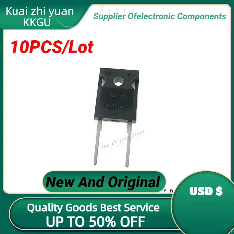 10PCS/Lot New And Original RURG8060 TO-247 80A 600V High Power Fast Recovery Rectifier Diode TO247