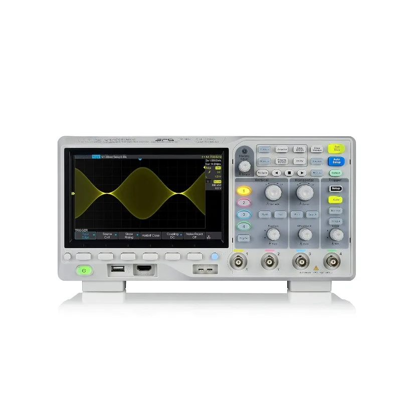 home.Technologies SDS1104X-E 100Mhz Digital Oscilloscope 4 channels Standard Decoder, Grey