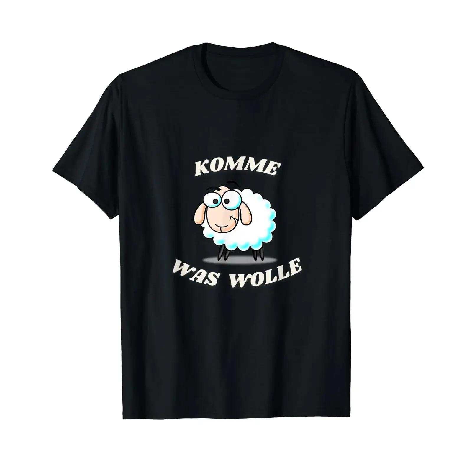 Schaf Komme was wolle Proverb T shirt black s vintage Washed designer clothes streetwear Soft Slightly graphic Comfortable