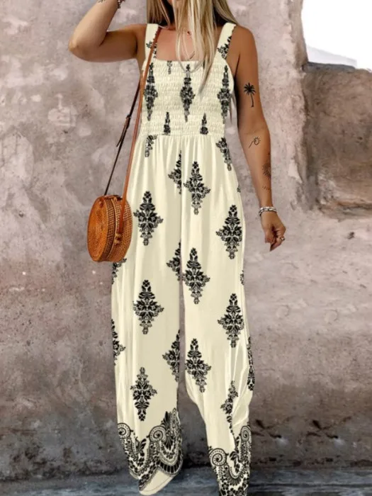 بذلة نسائية جديدة بتصميم عصري فضفاض مع حزام خصر مطاطي ورقبة مفتوحة وطباعة عصرية