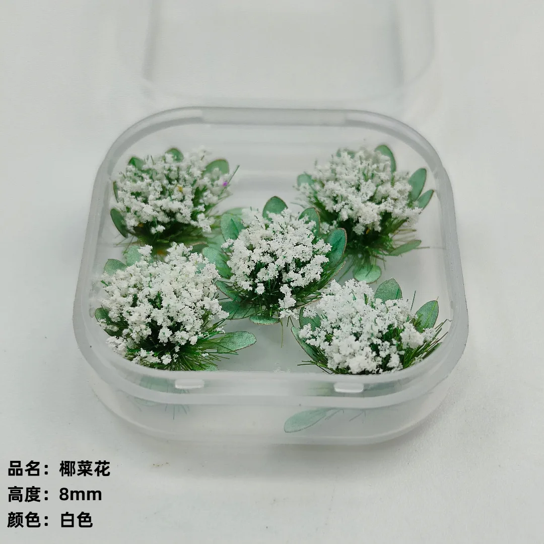 8MM Mini-Blumencluster-Modell Mikro-Landschaftspflanzen DIY Garten Terrain Sandtisch Eisenbahn Szenerie Bausatz Diorama 5 Stück – Detail 6