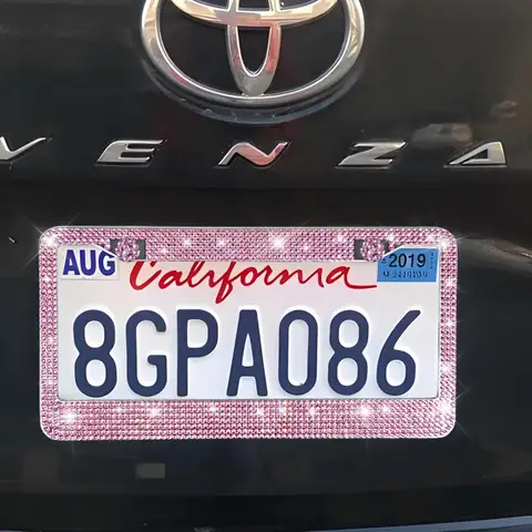 30 पीस ब्लिंग पिंक कार सेट महिलाओं के लिए ब्लिंग स्टीयरिंग व्हील कवर सेट 15 इंच शाइनिंग राइनस्टोन लाइसेंस प्लेट फ्रेम स्पार्कली डायम 6 best sales स्टीयरिंग व्हील कवर सेट - №1