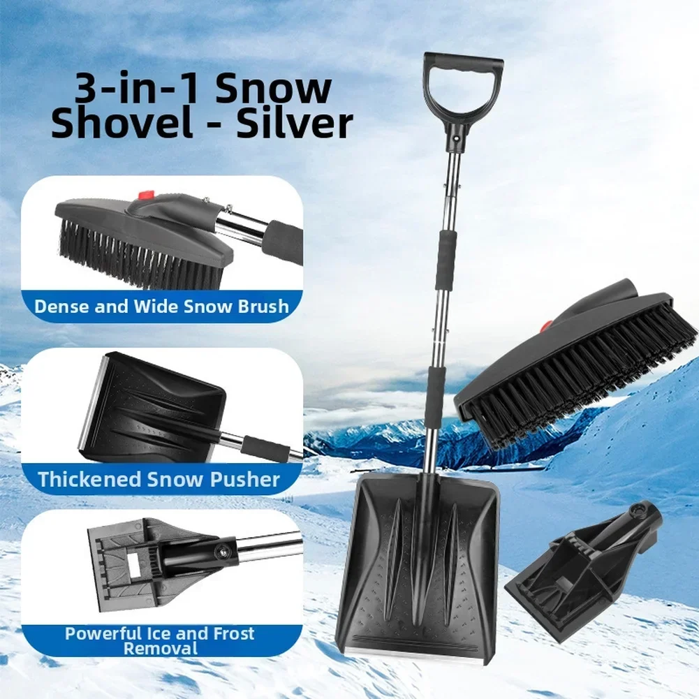 Multi-functional And Extendable Snow Removal Shovel, Three-in-one Snow Shovel, Vehicle-mounted Snow Removal Shovel