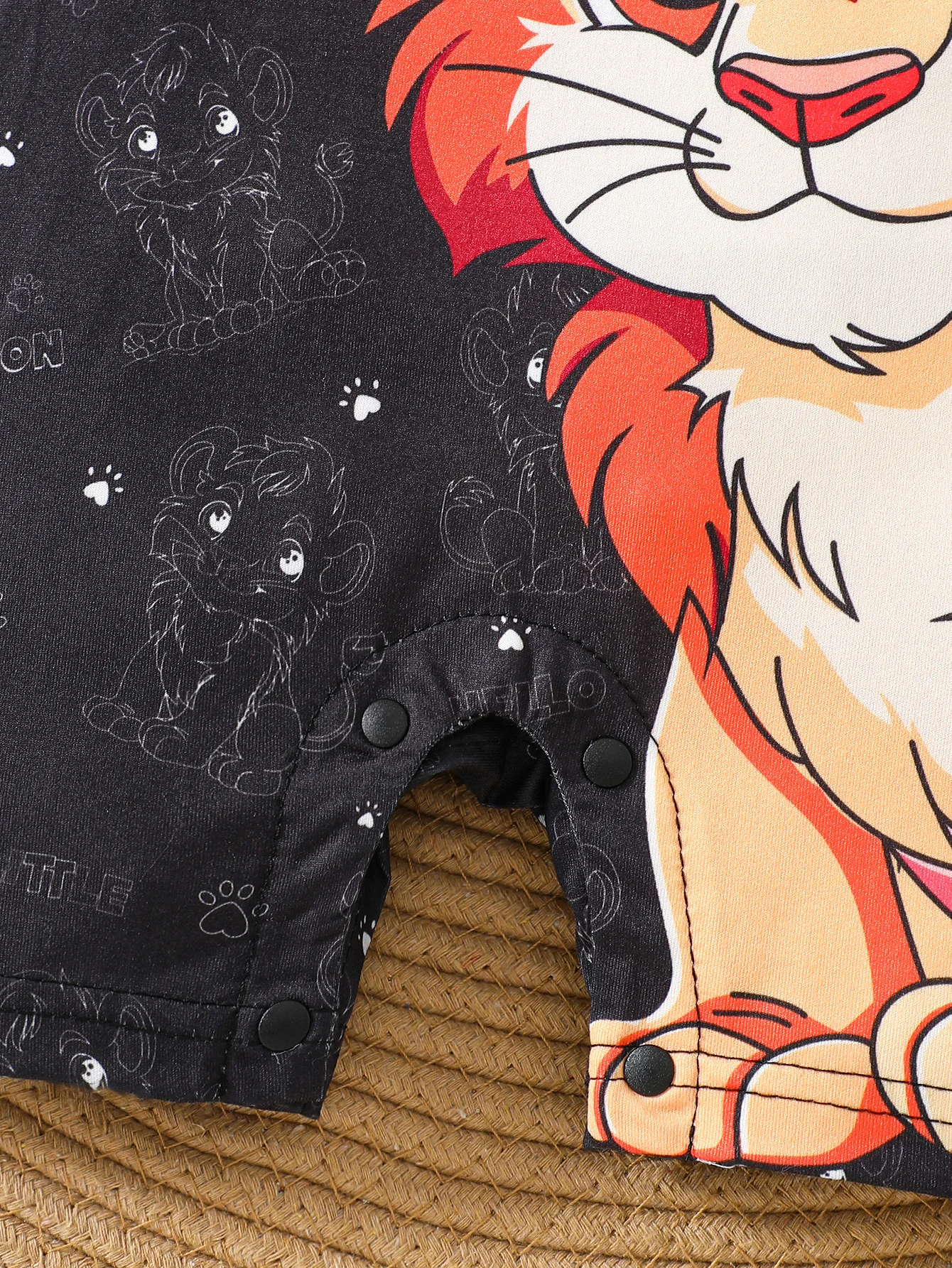IURNXB Infant Cartoon LION BABY Romper Short Sleeve for Boys Overall One Piece Cute Newborn Outfit Summer 1-18M image 5