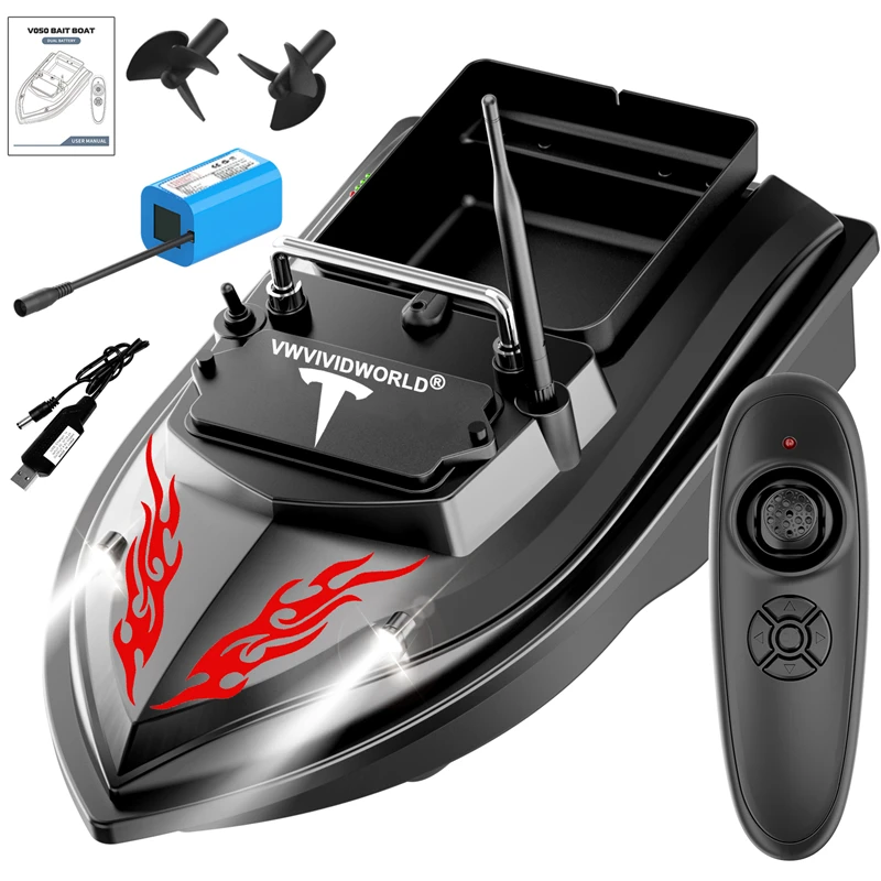 Imagem -04 - Vwvividworld-barco de Isca de Controle Remoto Fish Finder Bateria Dupla Barco rc 5200mah36000mah Novo 2023