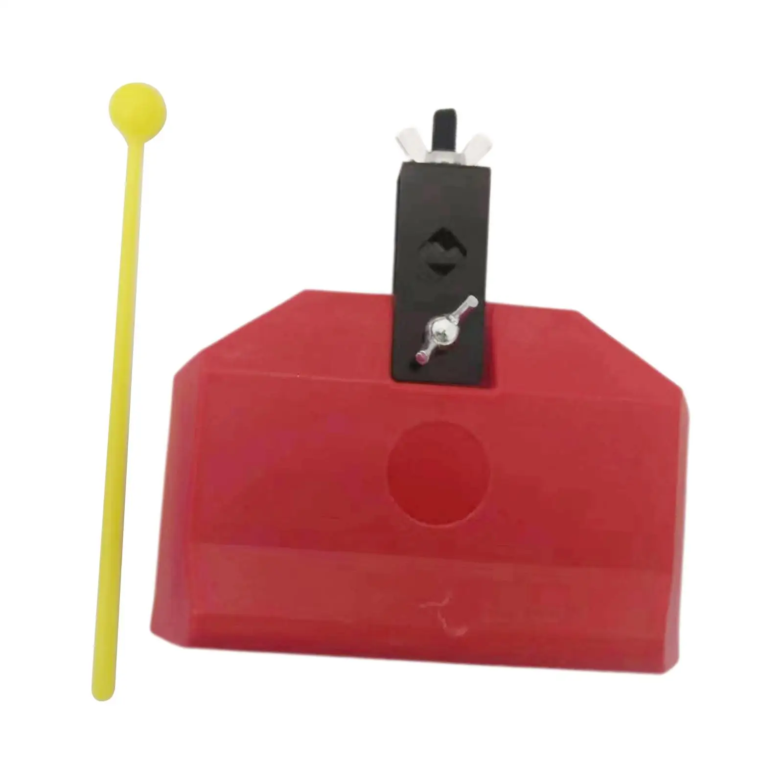 Red Musical Percussion Block Drum Accessories Practical Cowbell Easy to Use Orff Percussion Instruments for Wedding Sports Game