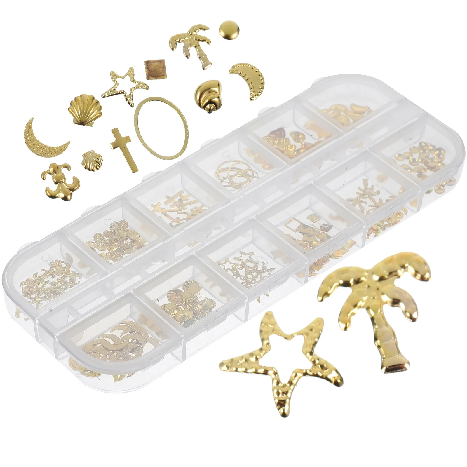 3 Box Exquisite Nail Art Alloy Manicure Sticky Charm Assorted Ocean Patterns DIY Nail Decor for Manicure Alloy Charm