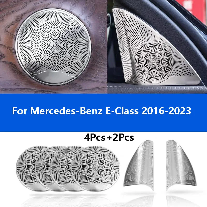 

Door Audio Speaker Sound Cover Chrome Trim For Mercedes Benz C300 C250 GLC GLB Class A E C Accessories interior W213 W205