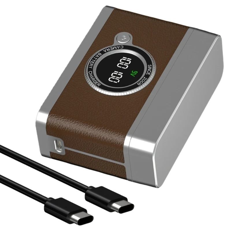 U55C Professional Double Bay Charging Base Camera Batteries Fast Powering Slot for 80D 70D Supports Fast Charging Use