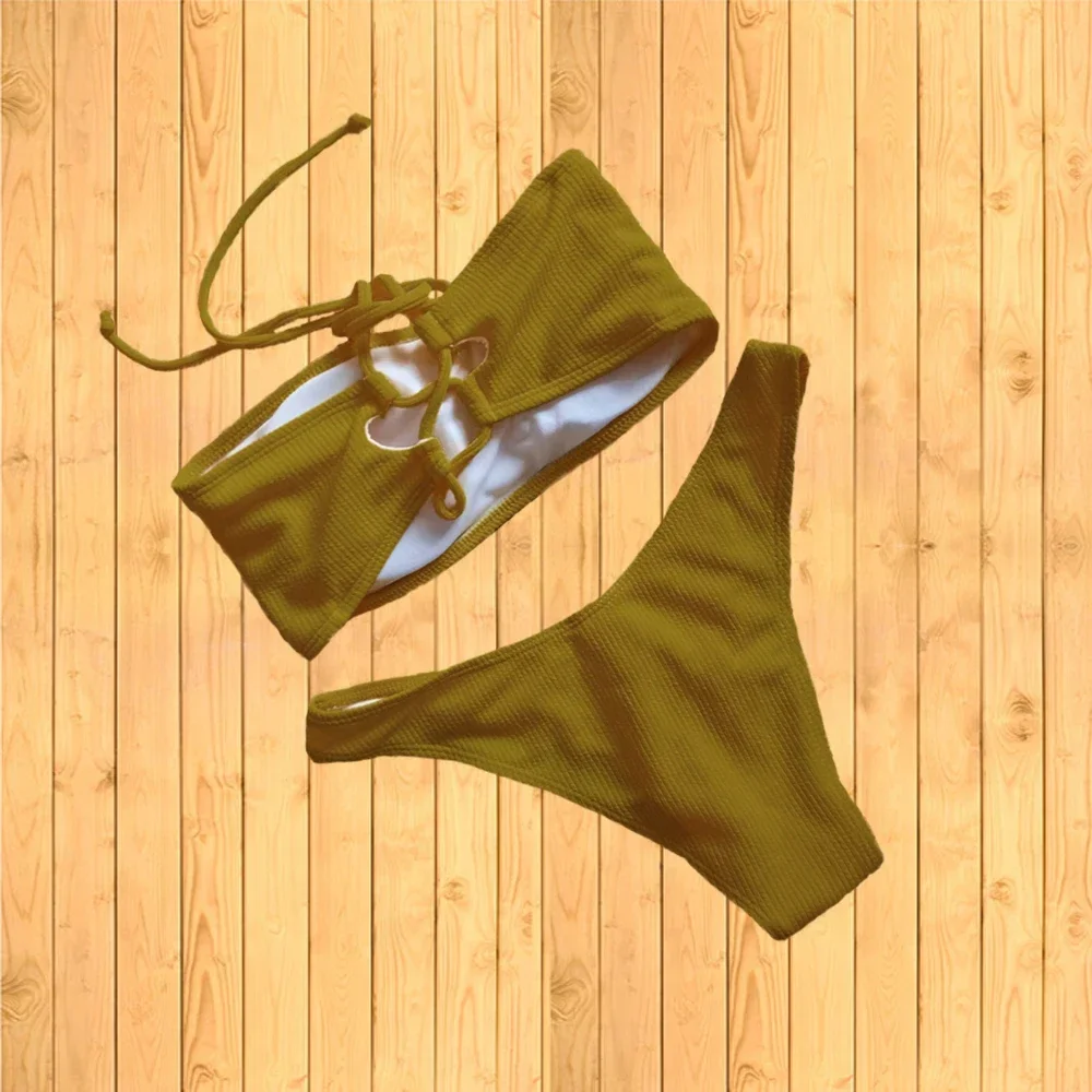 여성 섹시 스트라이프 모노크롬 비키니 투피스 세트, 비치 여성 비키니 수영복, 2025