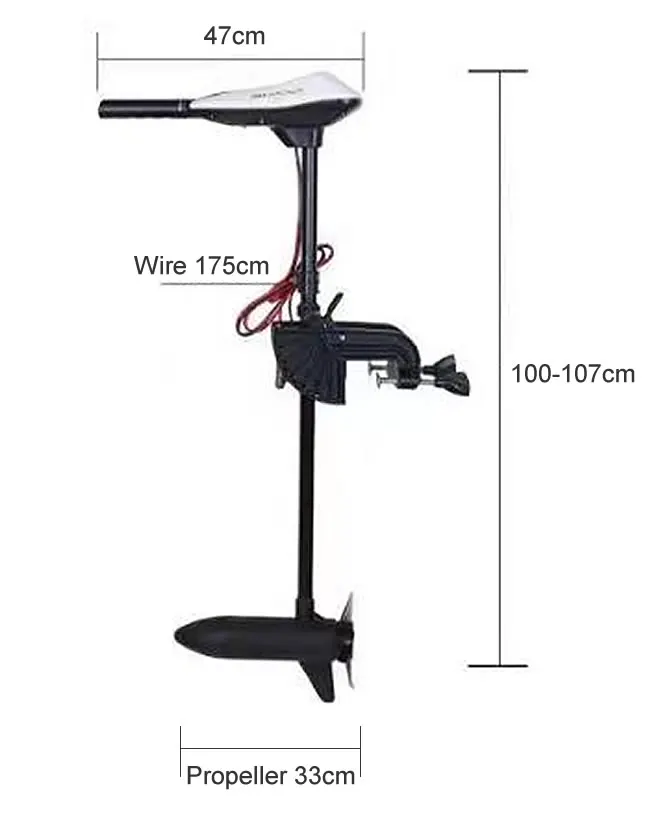 Kayak Accessories Electric Boat Engine Thrust Electric Trolling Motor Outboard Electric Boat Motor