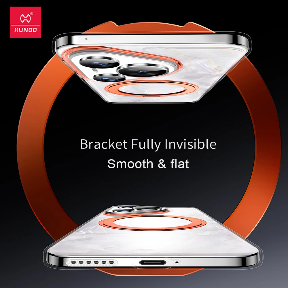 Xundd For Huawei Pura 70 Pro Plus Pura 70 Ultra Case with 360 ° Rotatable Magnetic Holder Camera Protective Clear Phone Cover